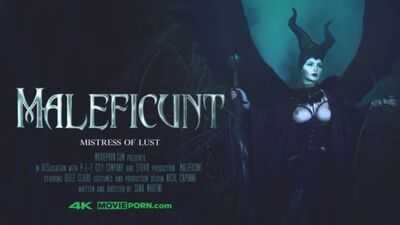 Maleficent porn parody: dark witch Belle Claire fucks a man in the woods