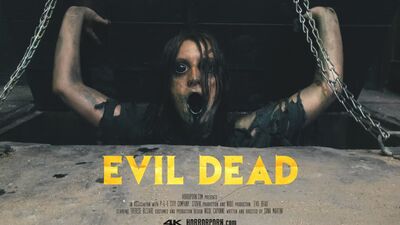 Evil Dead porn: Brunette's obsession and demonic sex in a forest cabin