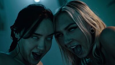 Zombie lesbian nurses lick each other's pussies in post pandemic