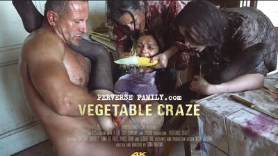 Dirty messy food orgy and brutal anal rape of kidnapped crying girl