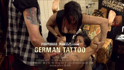 German girl Sandra Soul got a tattoo and a big cock in her ass
