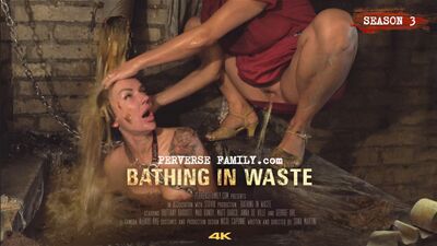 Dirty bathing in toilet waste for sexy russian blonde Elen Million