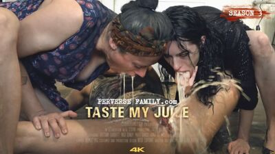 Perverted step aunt Barbara Bieber tastes the vomit of two bitches