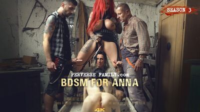 Hardcore BDSM incest sex and golden shower for slave Anna De Ville