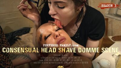 Perverse family shaves prostitute Lolly Glams' head bald and pees on her
