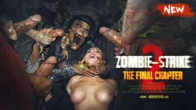 SWAT babe Katrin Tequila last stand: brutal group anal with zombie horde