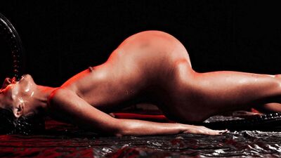 Unusual Haneen's belly inflation during tentacle sex with monster