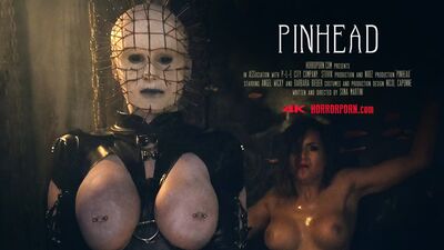 Hellraiser porn parody: BDSM threesome with busty senobit Pinhead