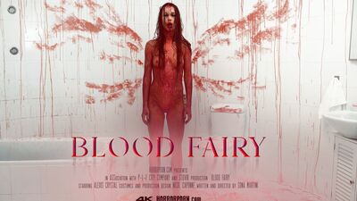 Blood fairy Alexis Crystal fucks a scared man in the bathroom