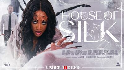 Black spiderwoman August Skye has a threesome with two nervous men