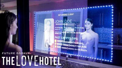 Unusual love hotel: robot prostitute Emily Willis pleasures lovers