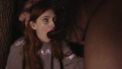Minotaur with a huge cock fucks scared Maya Kendrick in the woods