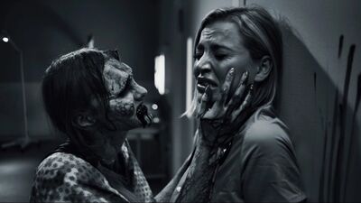 Innocent face girl turned into a zombie and bit nurse Blake Blossom