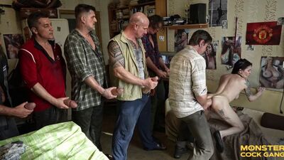 Anna De Ville squirts during a gang bang with huge monster cocks squirts during a gang bang with huge monster cocks