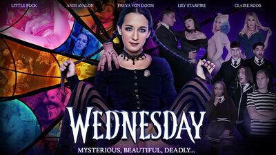 Horny full-length porn parody of the comedy horror «Wednesday»