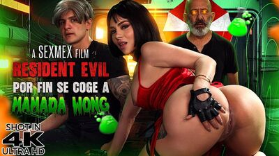 Resident Evil porn parody: sex in the Umbrella lab with Nicole Zurich
