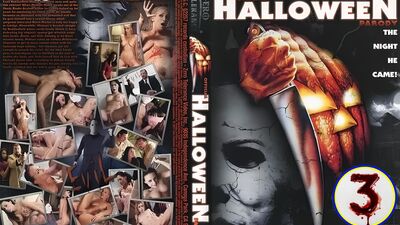 Halloween XXX porn parody: A masked maniac and blindfolded anal sex