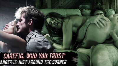 Psycho-forest ranger punished Kirsten Lee with a rough tied-up fuck
