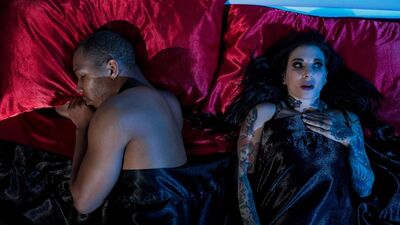 Unusual sex with tattooed girl Joanna Angel in a parallel universe