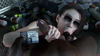 Resident Evil cartoon porn: Horny zombie hard fucks Jill Valentine