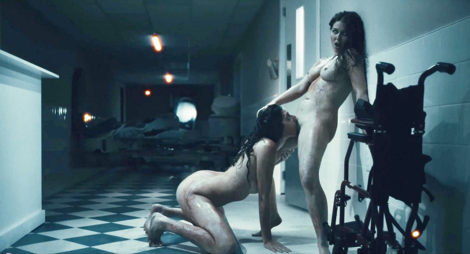 Strange infected bitch infects a girl with a parasite in the hospital